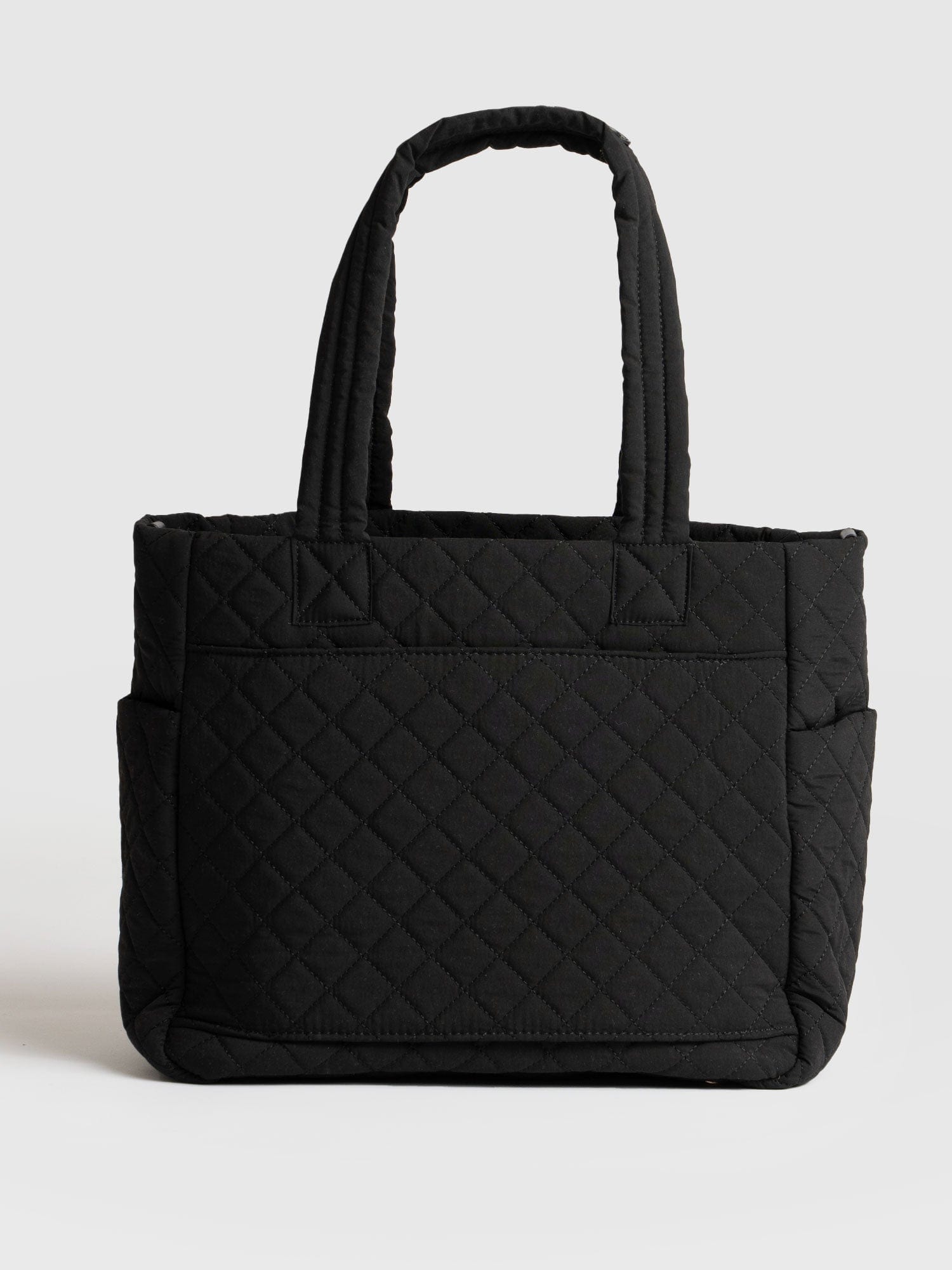 Marina Quilted Shopper Bag - Black